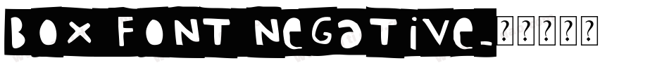 Box Font Negative字体转换